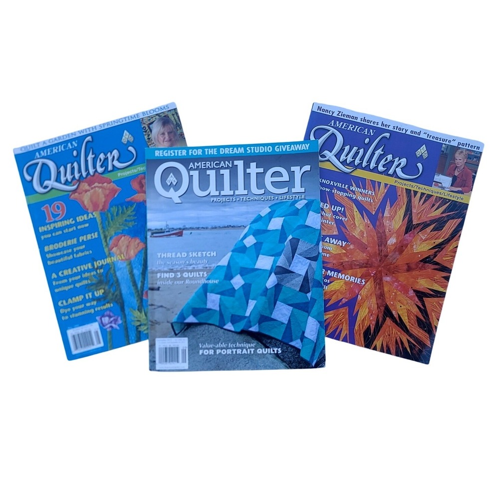 Lot of 3 American Quilter Magazines May Nov 2009 Sept 2013 Projects Techniques
